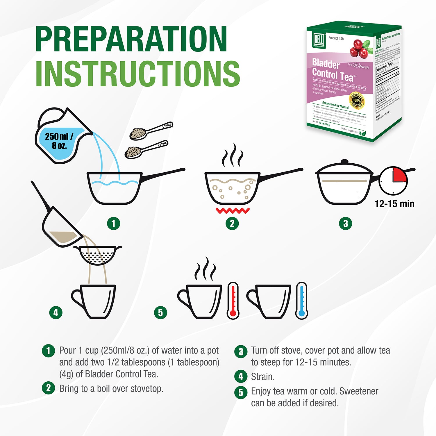 Té para el control de la vejiga #4b para mujeres™*